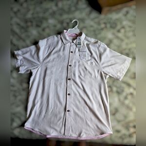 Tommy Bahama  White Short Sleeve Shirt Size L